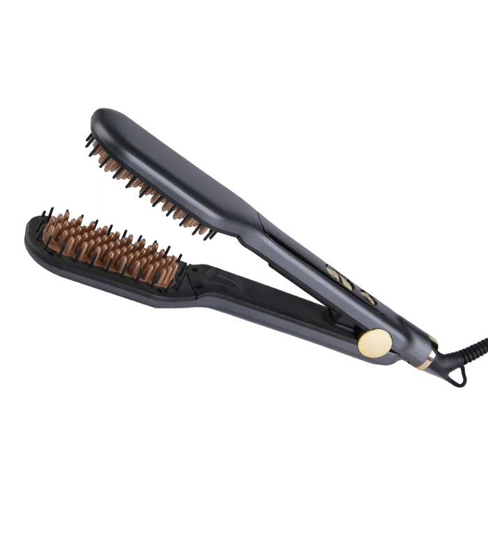 Scuab Straightener Gruaige Cíor Te Ceirmeach le Lipéad Príobháideach ZR-1005 cíor scuab curler gruaige
